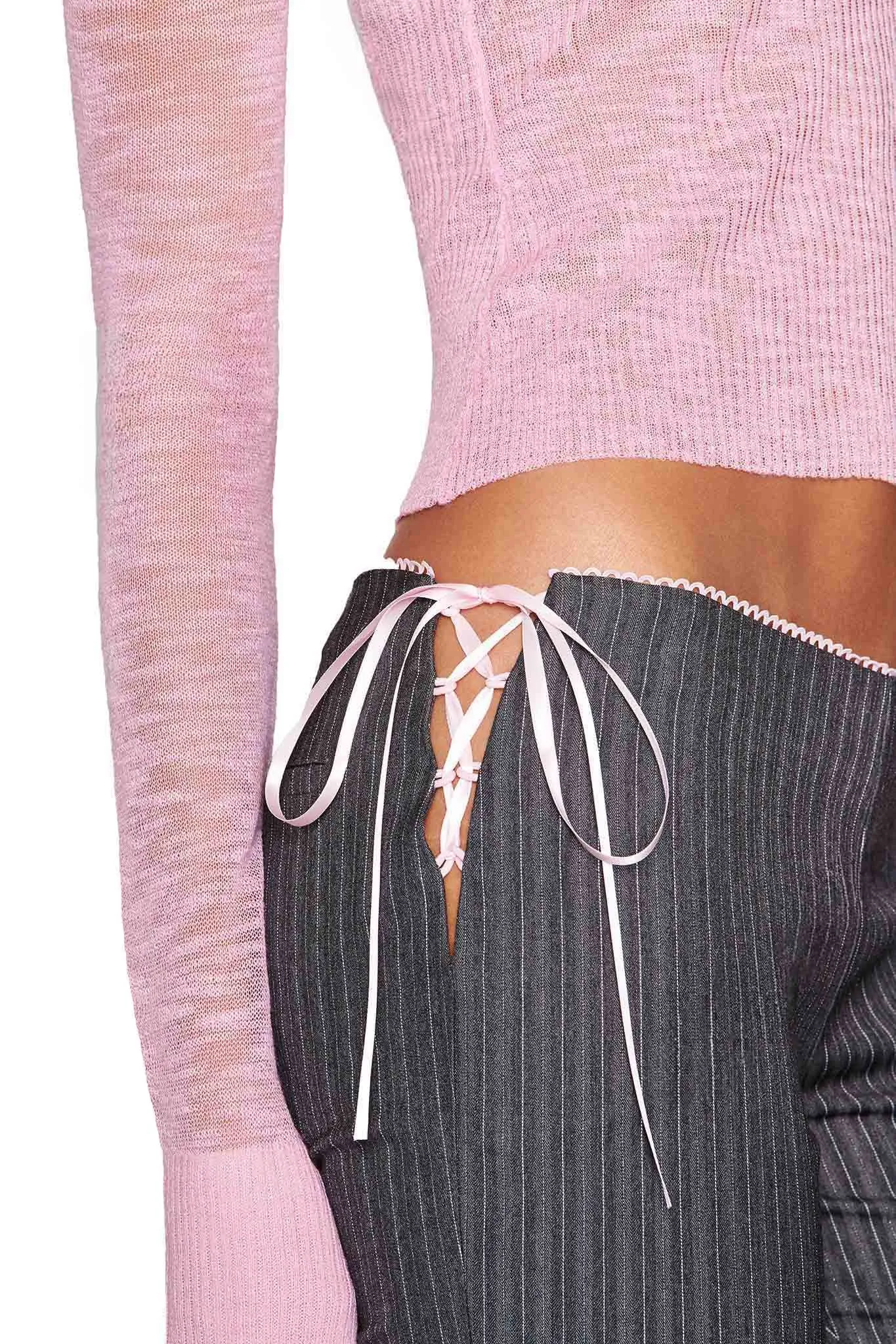 FLORIAN PANT - GREY : GREY PINSTRIPE