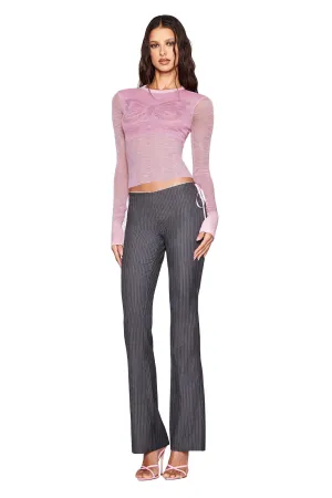 FLORIAN PANT - GREY : GREY PINSTRIPE