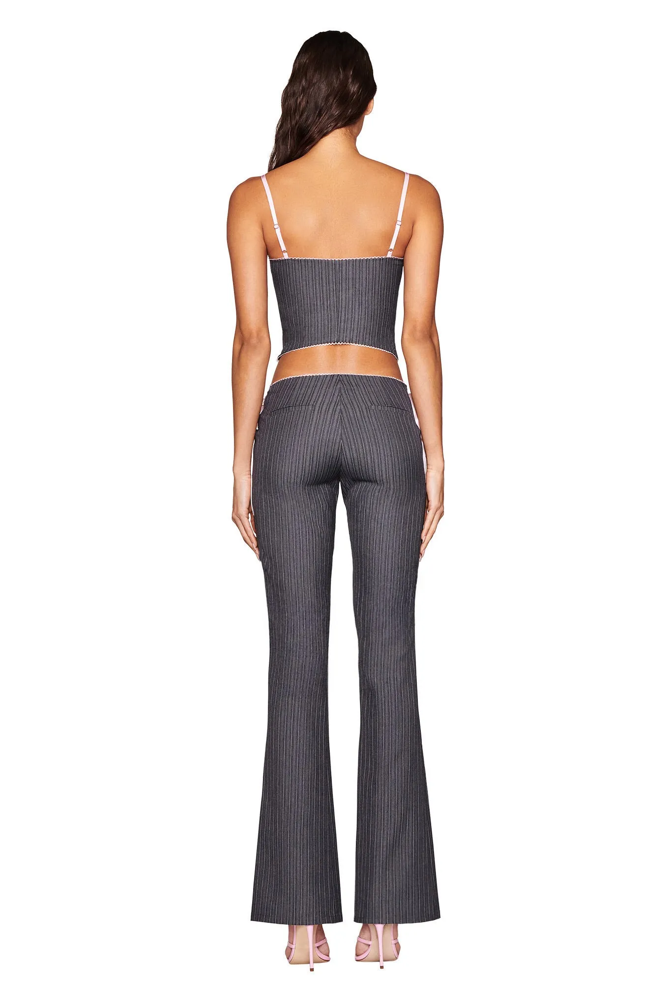 FLORIAN PANT - GREY : GREY PINSTRIPE