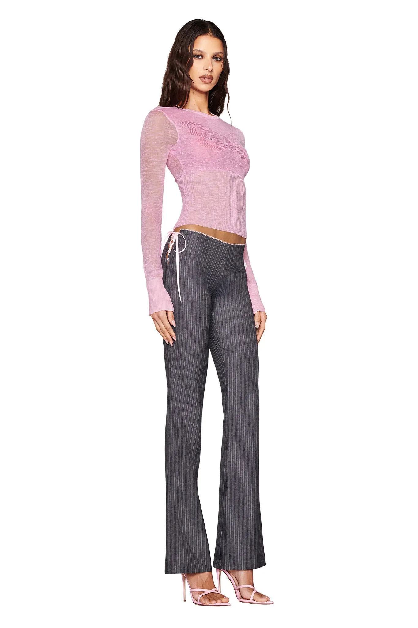 FLORIAN PANT - GREY : GREY PINSTRIPE