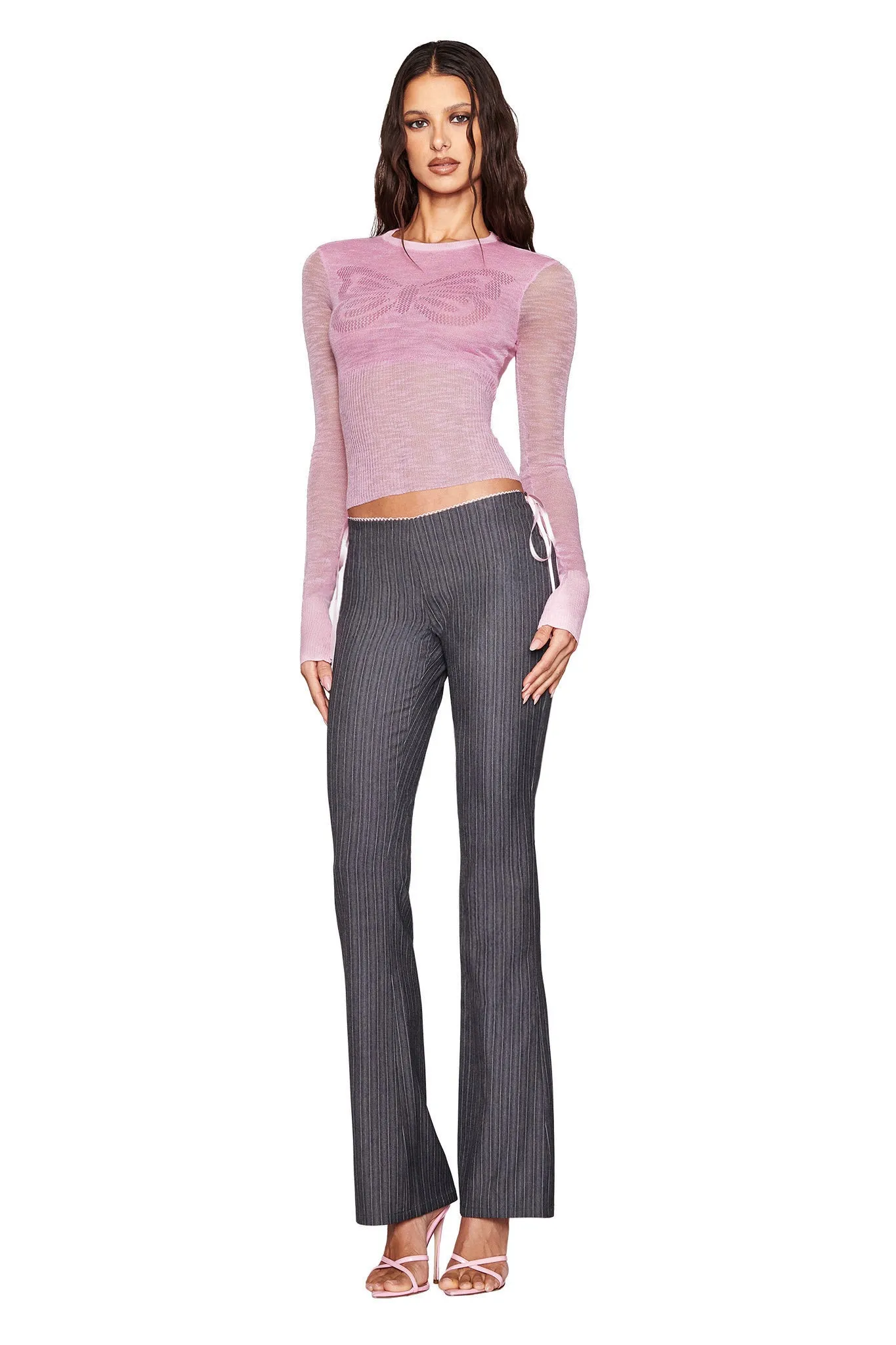 FLORIAN PANT - GREY : GREY PINSTRIPE