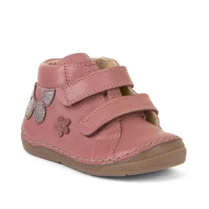 Froddo Paix Riptape Leather Boot Light Pink with Flowers