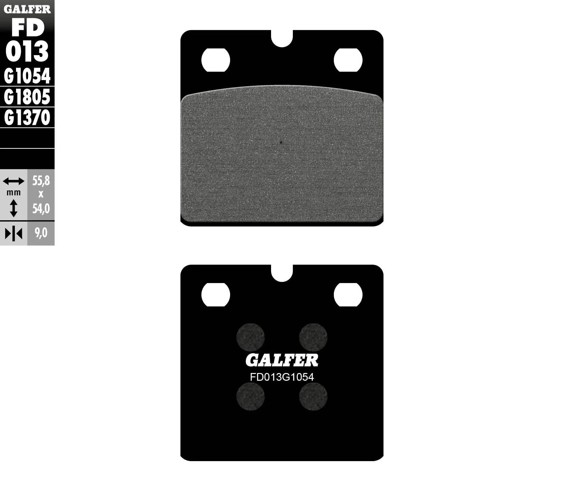 GALFER FD013G1054 Semi-Metallic Brake Pads