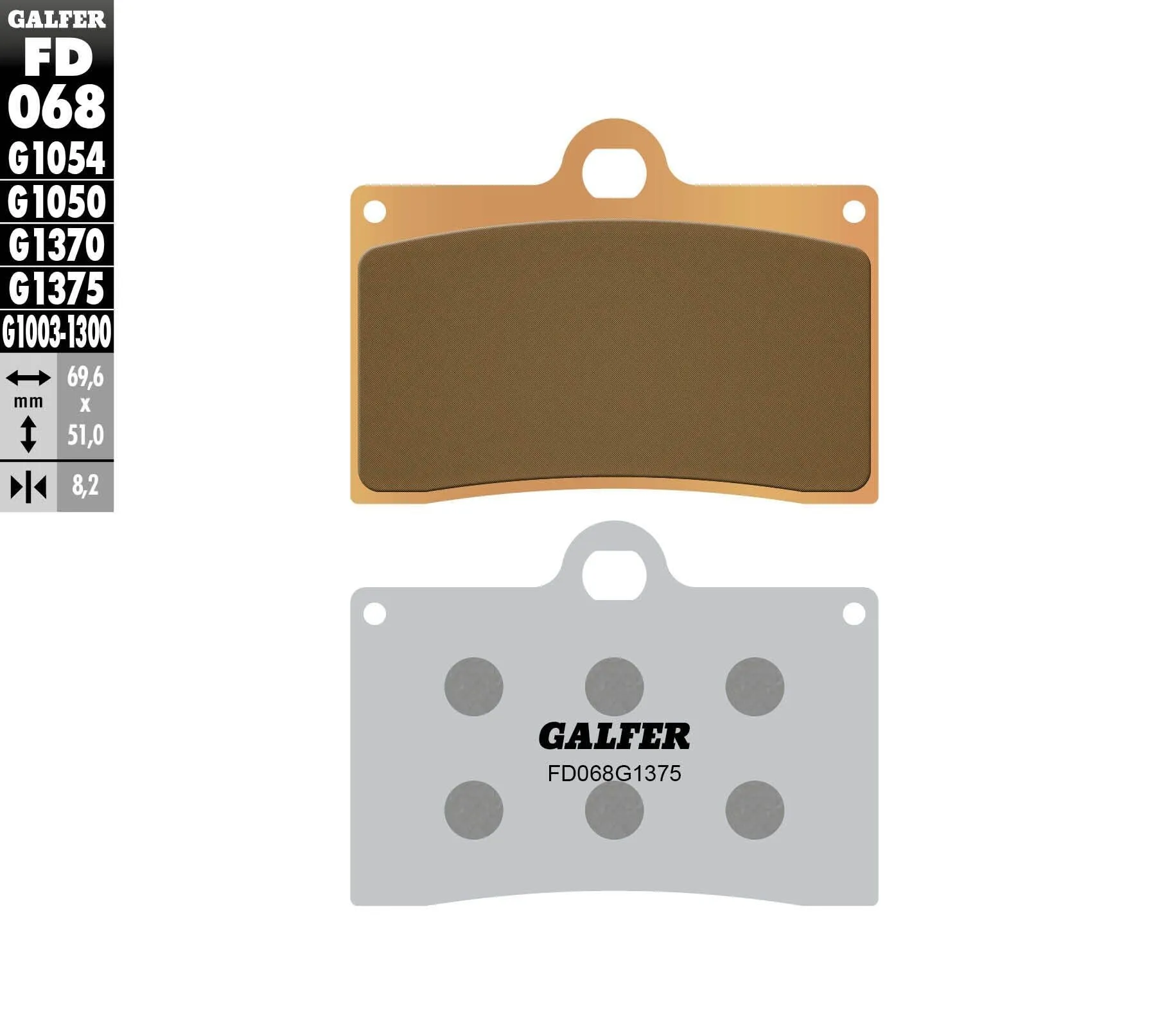 GALFER FD068G1375 HH Sintered Brake Pads