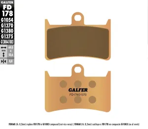 GALFER FD178G1370 HH Sintered Brake Pads