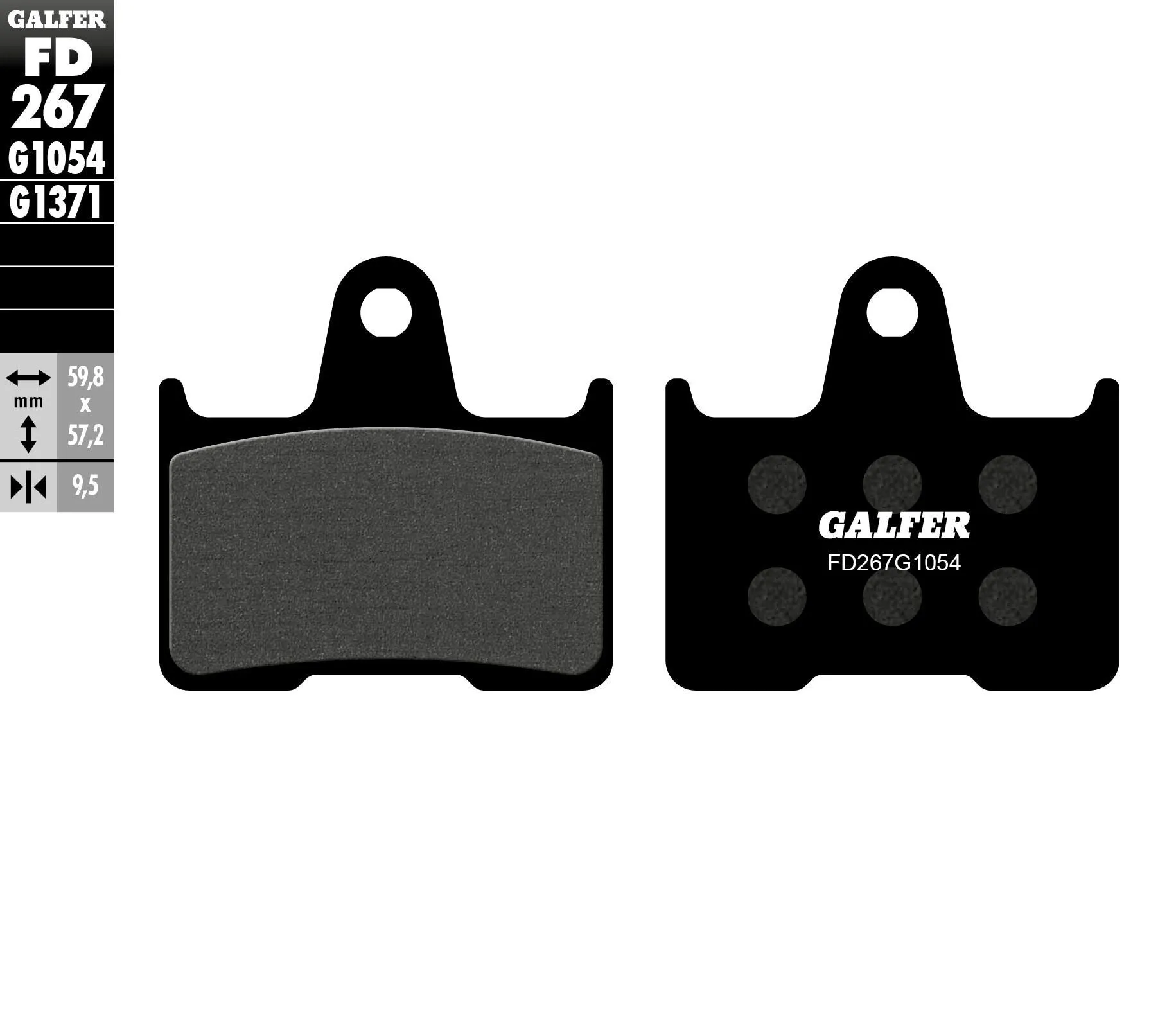 GALFER FD267G1054 Semi-Metallic Brake Pads