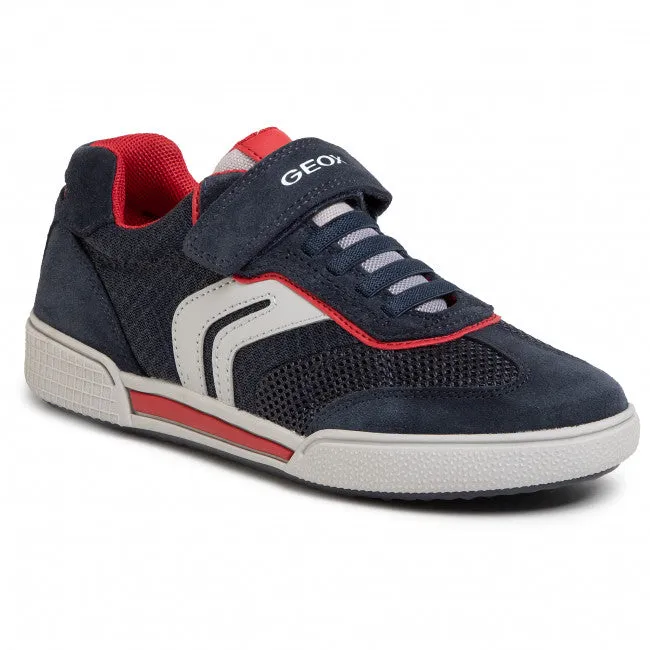 Geox Boy's J Poseido Navy/Red Shoes