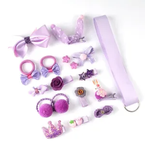 Girl Hair Clip Set - Bows, Animals, Flowers, 18 pcs/box
