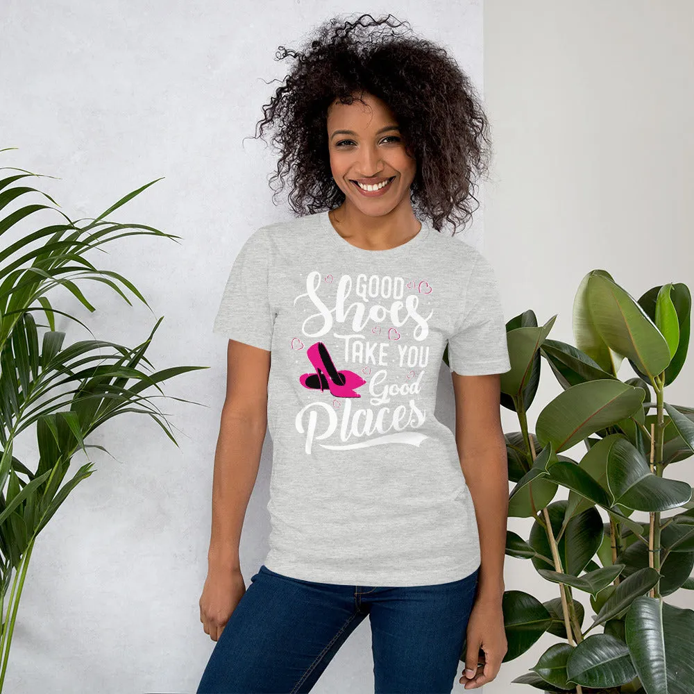 Good Shoes Good Places Tee Style1 (Font White)