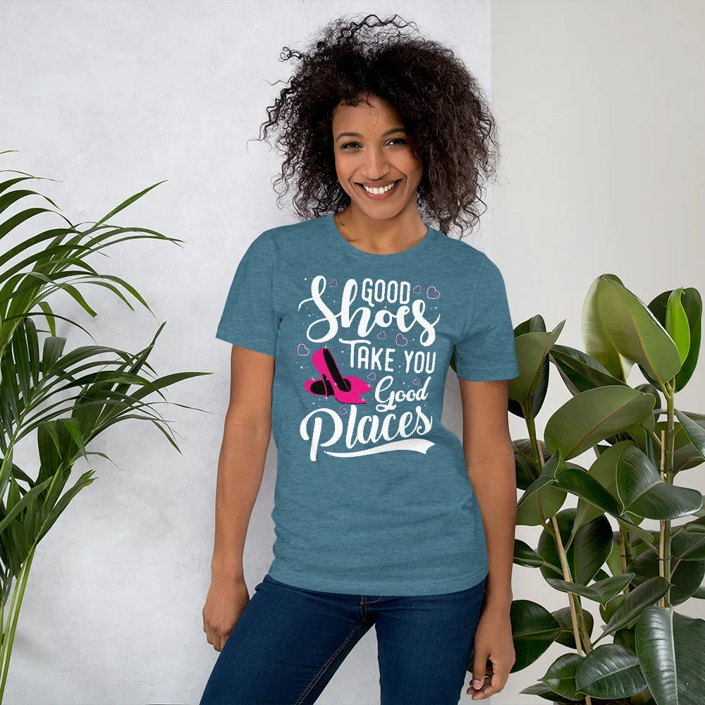 Good Shoes Good Places Tee Style1 (Font White)