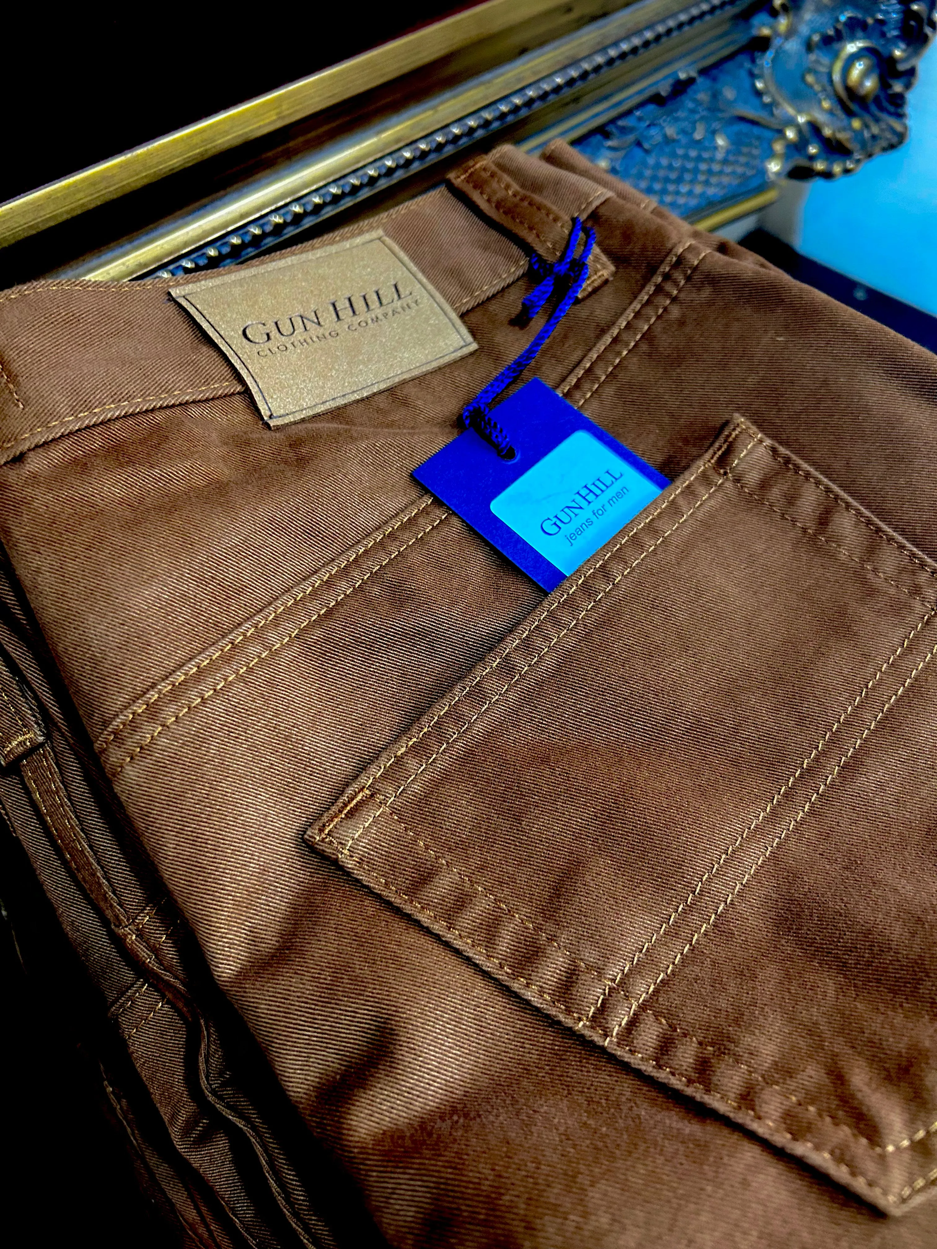 Gun Hill Mens Carrera Jeans - Stone, Midnight, Cougar, Forest green or Mink