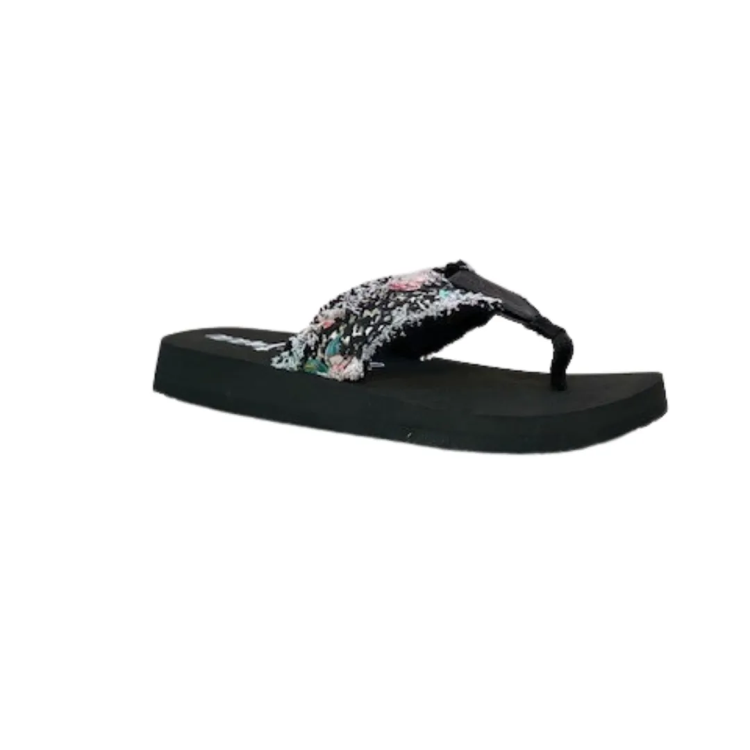 Gypsy Jazz pink & black flip flop