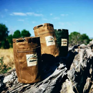 Handmade Waxed Canvas Bushcraft Coffee Cup Bag (750 ml and 900 ml)