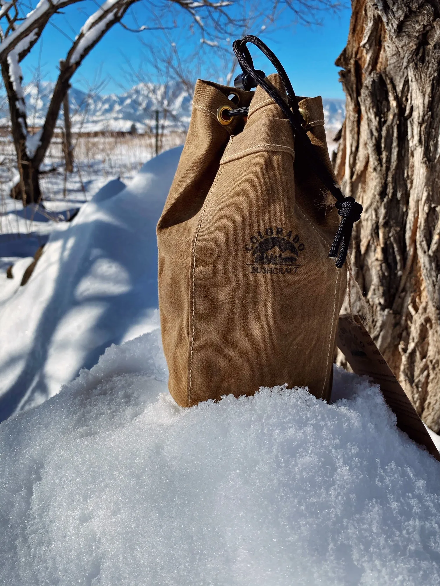 Handmade Waxed Canvas Bushcraft Coffee Cup Bag (750 ml and 900 ml)