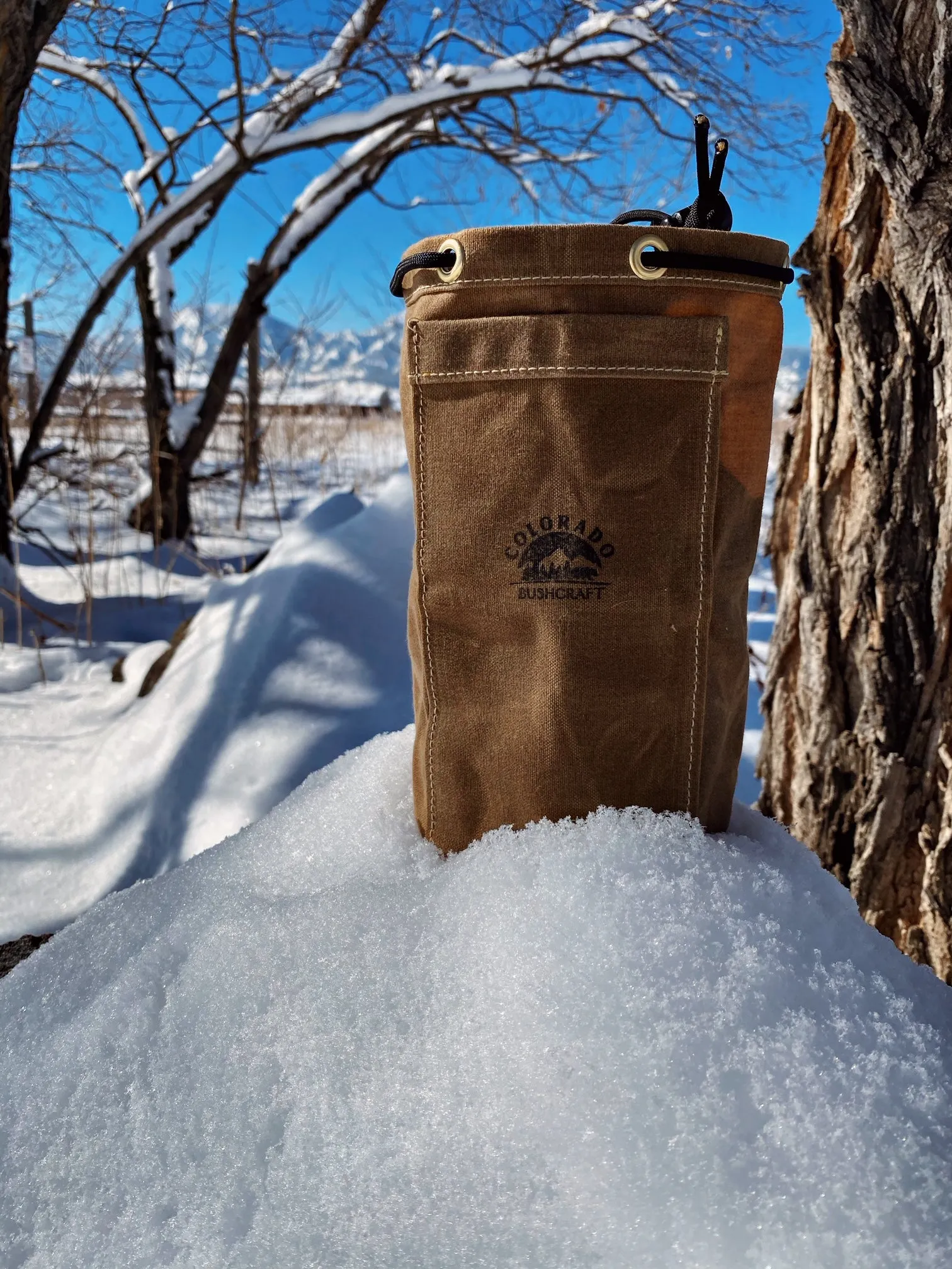 Handmade Waxed Canvas Bushcraft Coffee Cup Bag (750 ml and 900 ml)
