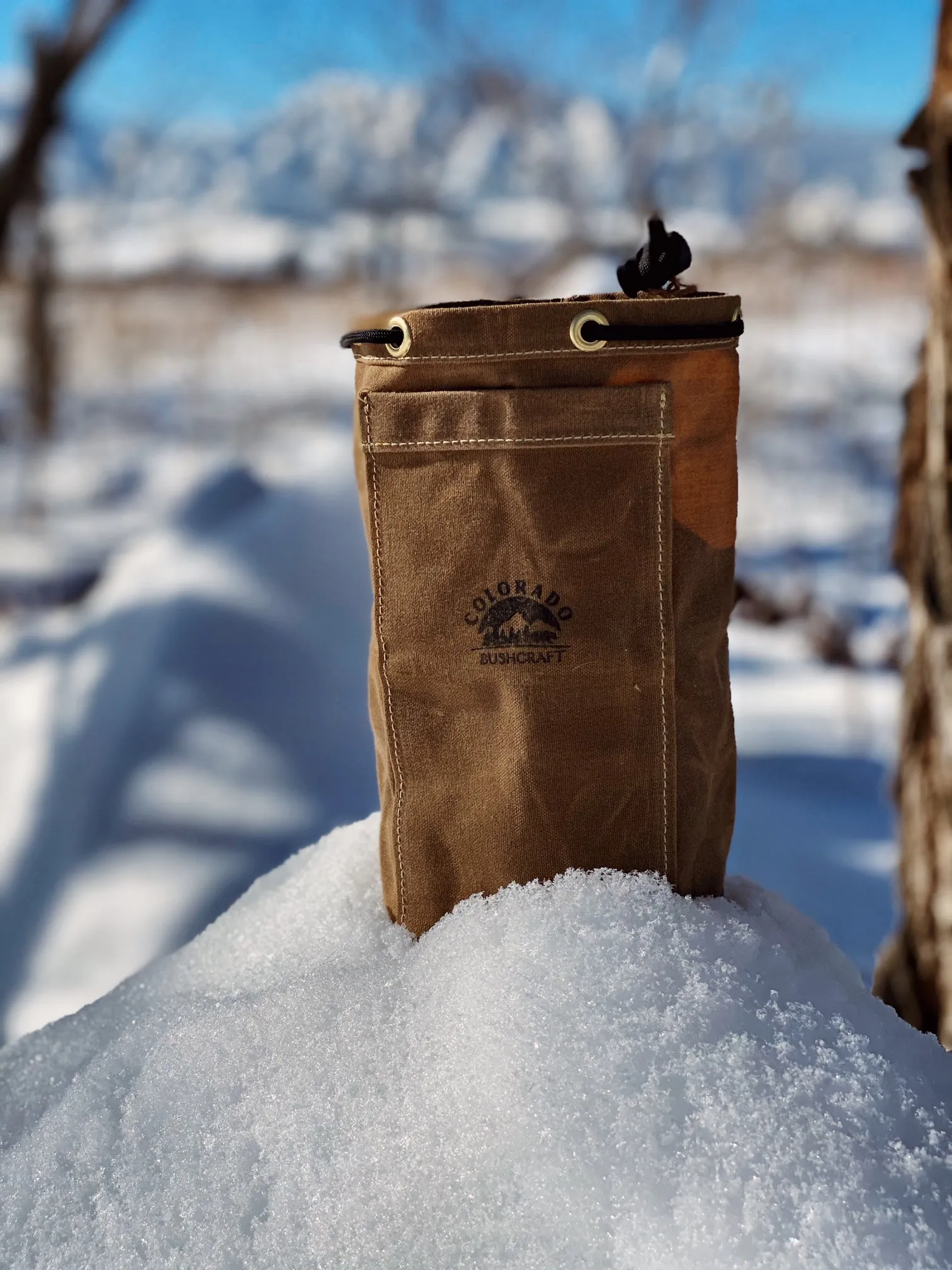 Handmade Waxed Canvas Bushcraft Coffee Cup Bag (750 ml and 900 ml)