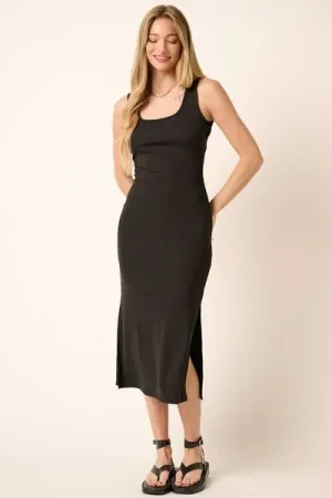 Hazel Blues® |  Mittoshop Side Slit Wide Strap Midi Tank Dress