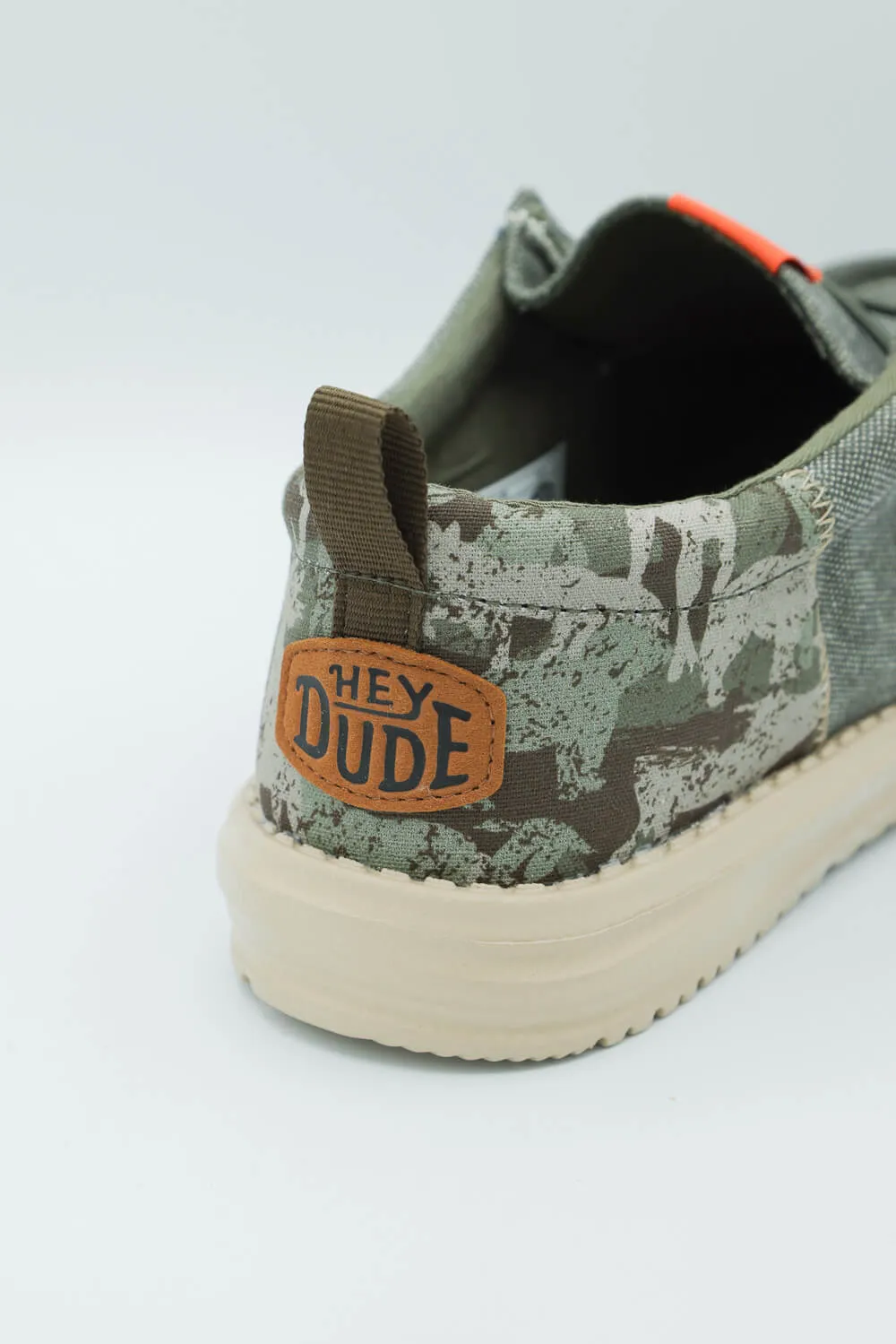 HEYDUDE Men’s Wally Funk Hunt Camo Shoes in Olive | 42137-337