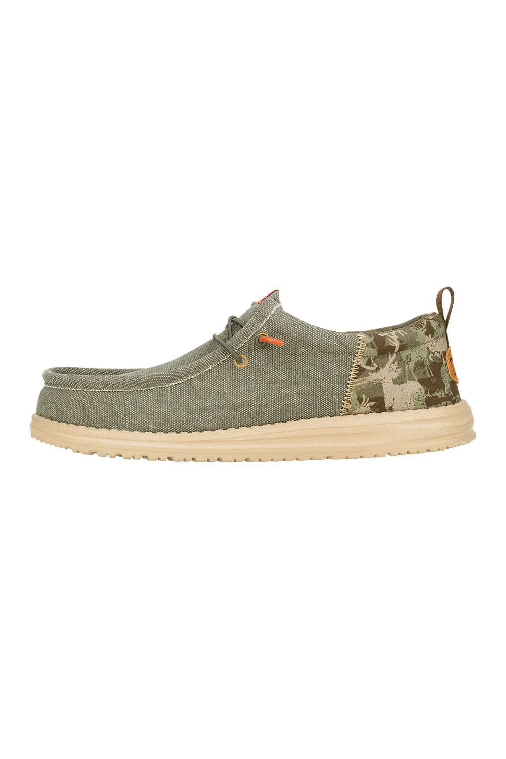 HEYDUDE Men’s Wally Funk Hunt Camo Shoes in Olive | 42137-337
