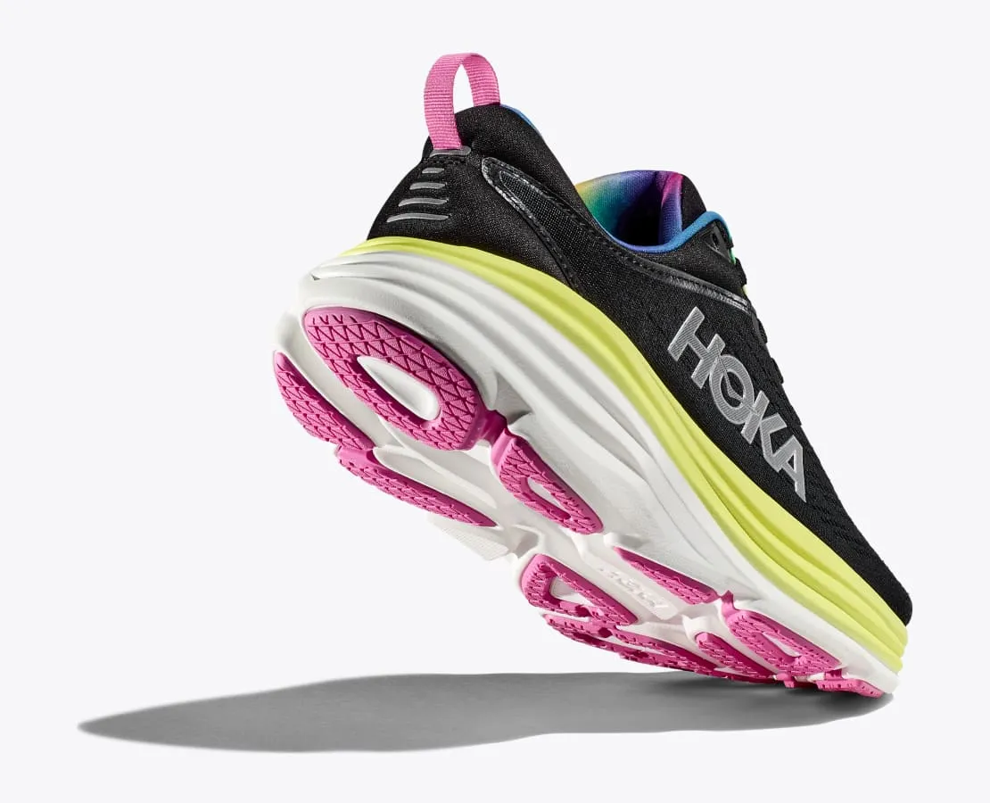 HOKA Men's Bondi 8 - Black/Citrus Glow