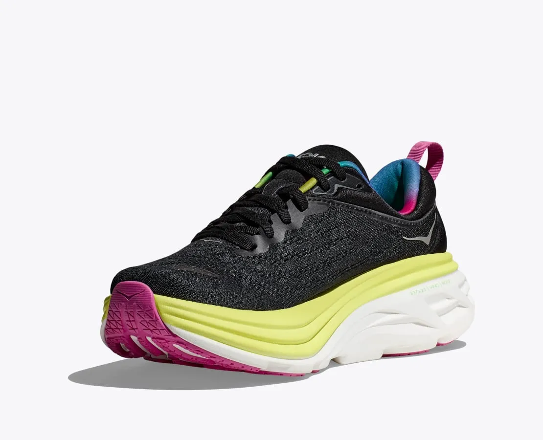 HOKA Men's Bondi 8 - Black/Citrus Glow