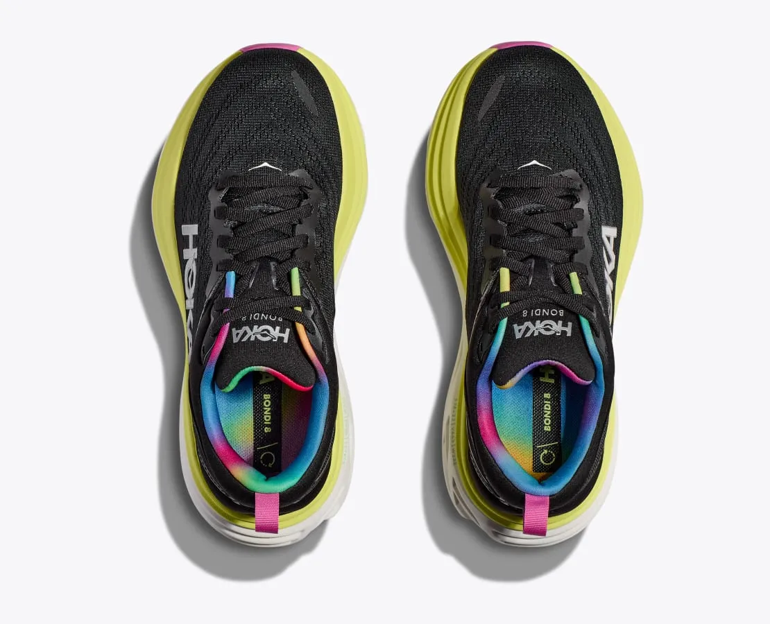 HOKA Men's Bondi 8 - Black/Citrus Glow