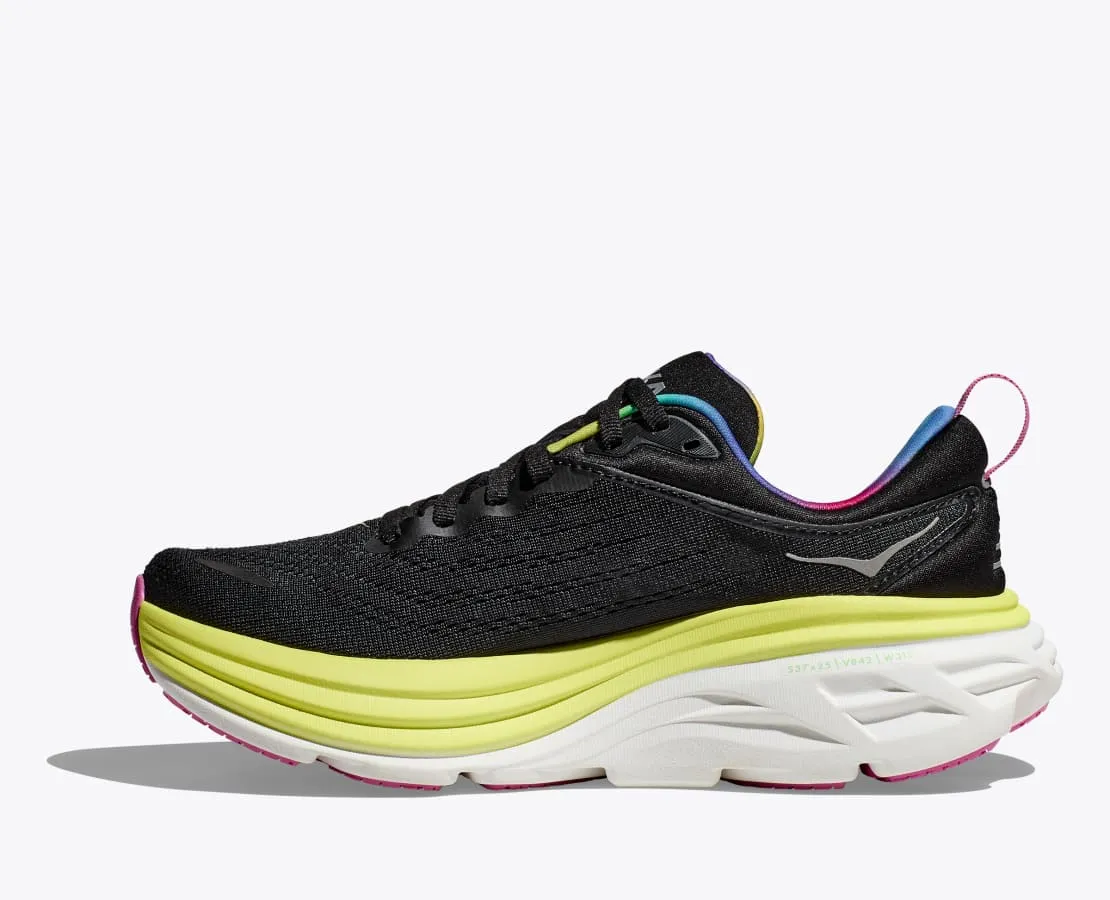 HOKA Men's Bondi 8 - Black/Citrus Glow
