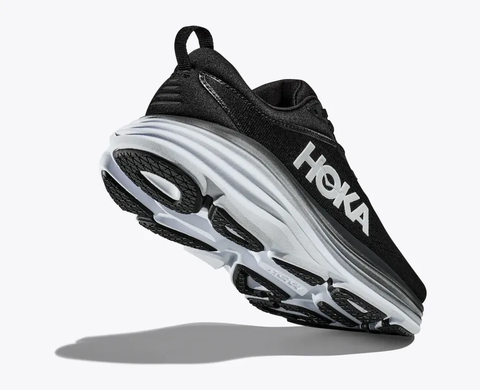 HOKA Men's Bondi 8 Wide - Black/White