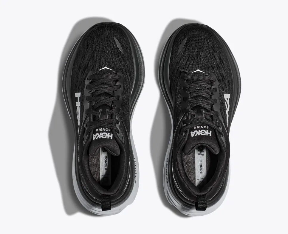 HOKA Men's Bondi 8 Wide - Black/White