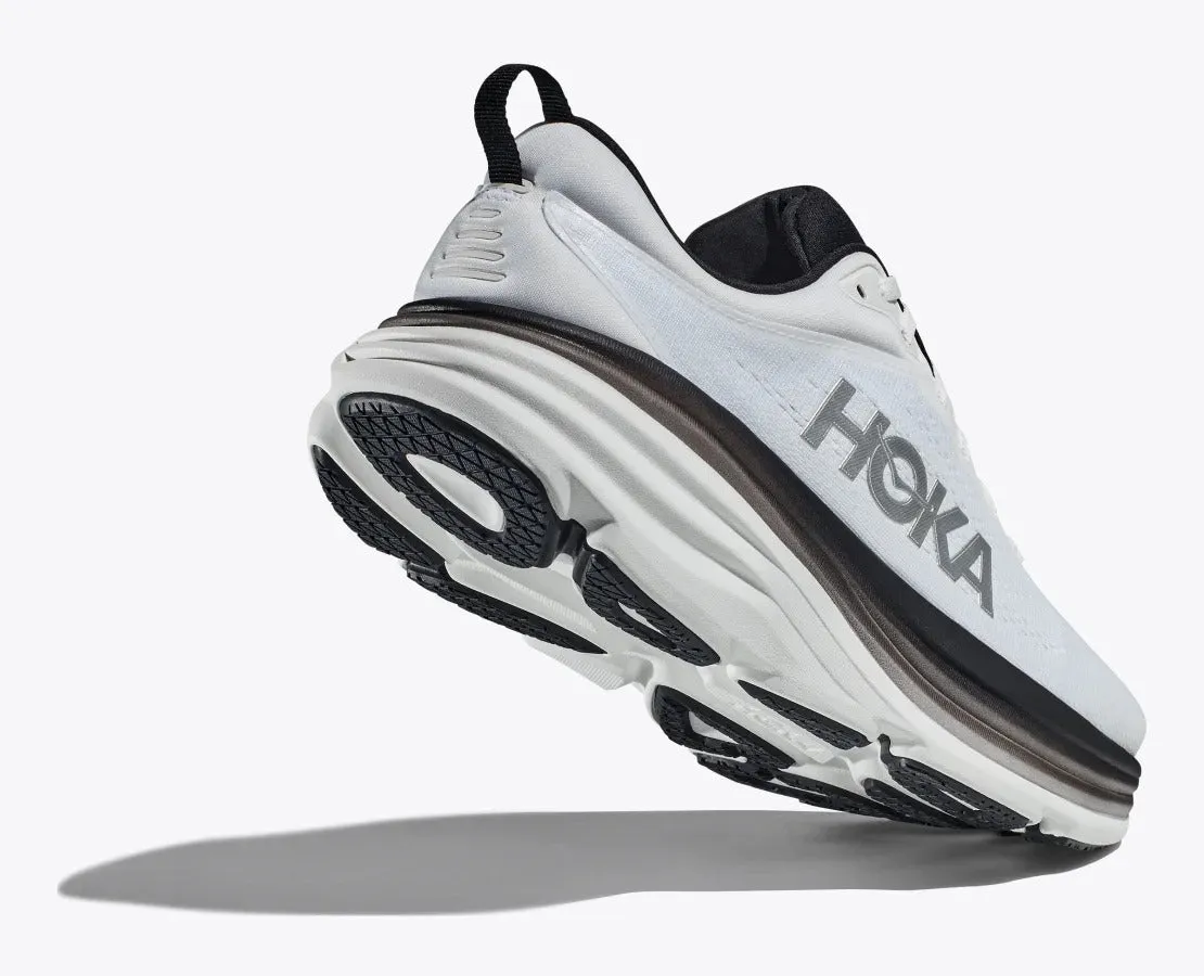 HOKA Men's Bondi 8 Wide - White / Black