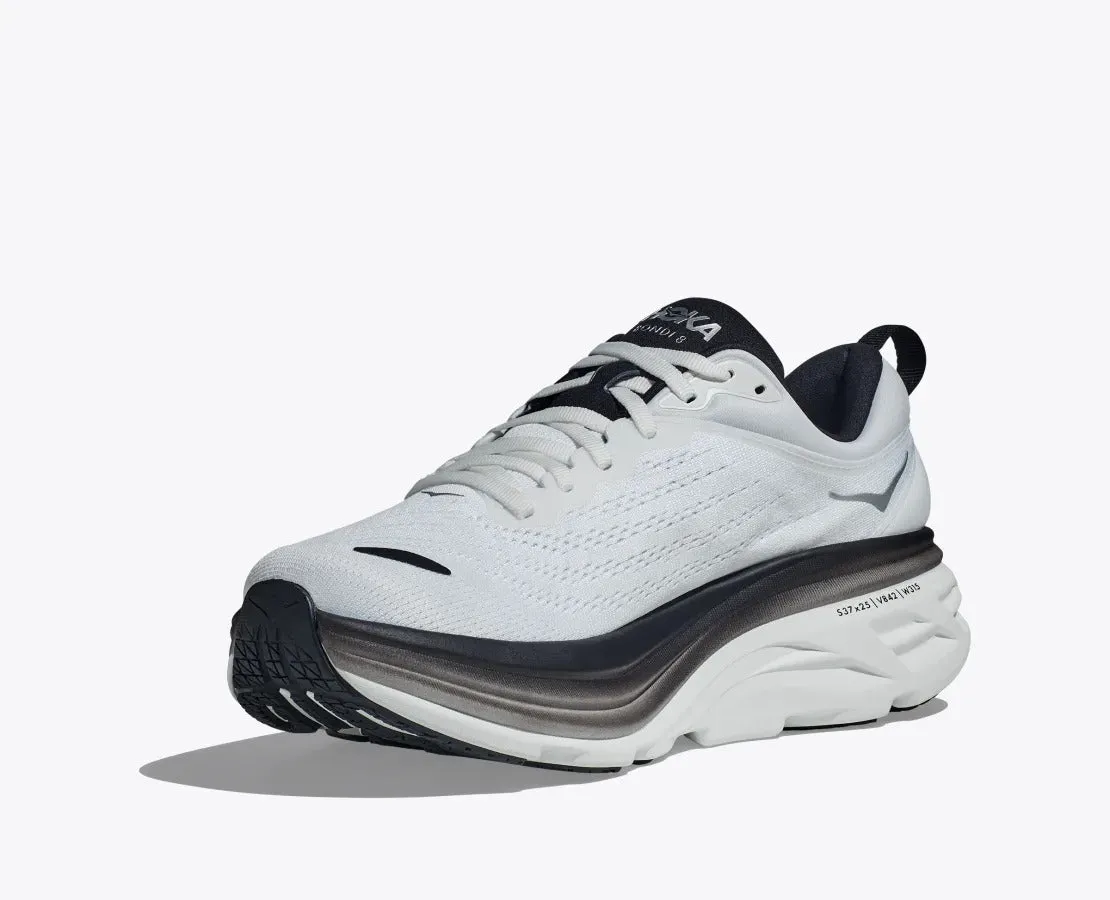 HOKA Men's Bondi 8 Wide - White / Black