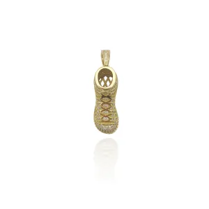 Iced-Out High-Top Sneaker Shoe Pendant (Silver)