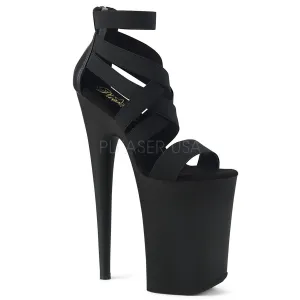 INFINITY-969  Black Elastic Band-Faux Leather/Black Matter