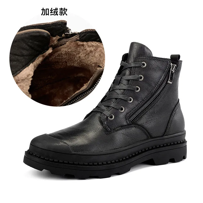 INSTOCK-Autumn and winter men's high-top Martin boots men's.