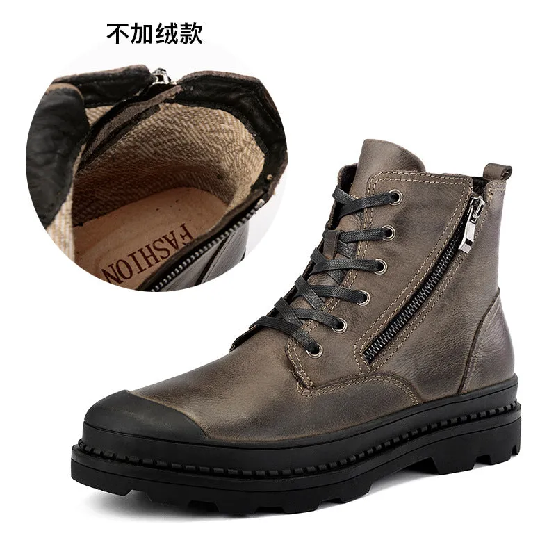 INSTOCK-Autumn and winter men's high-top Martin boots men's.