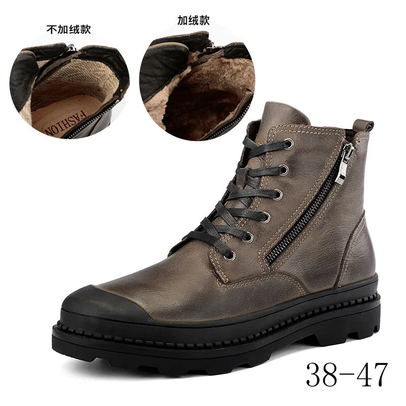 INSTOCK-Autumn and winter men's high-top Martin boots men's.