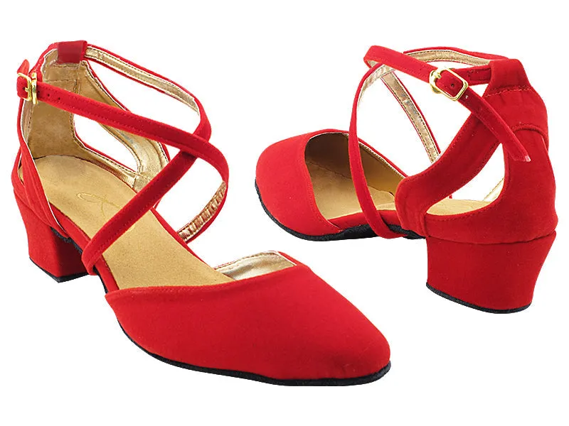 J Touch of Gold Red Nubuck_119 Gold PU