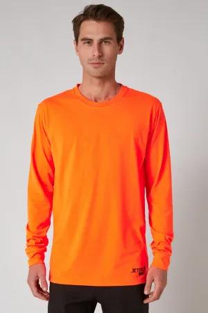 Jetpilot Low Hit Mens L/S Tee - Hi Vis Orange