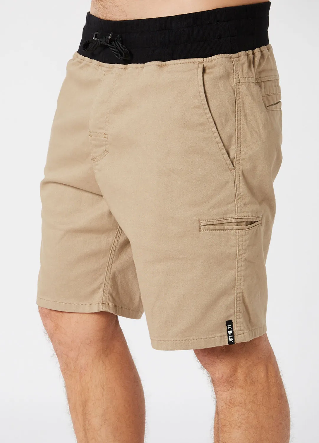Jetpilot Stretched Out Mens Walkshort - Khaki