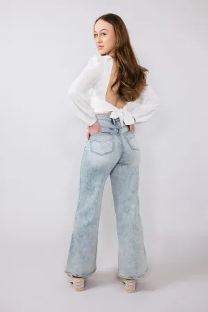 Judy Blue High Rise Retro Wide Leg Jeans for Women | 88867REG