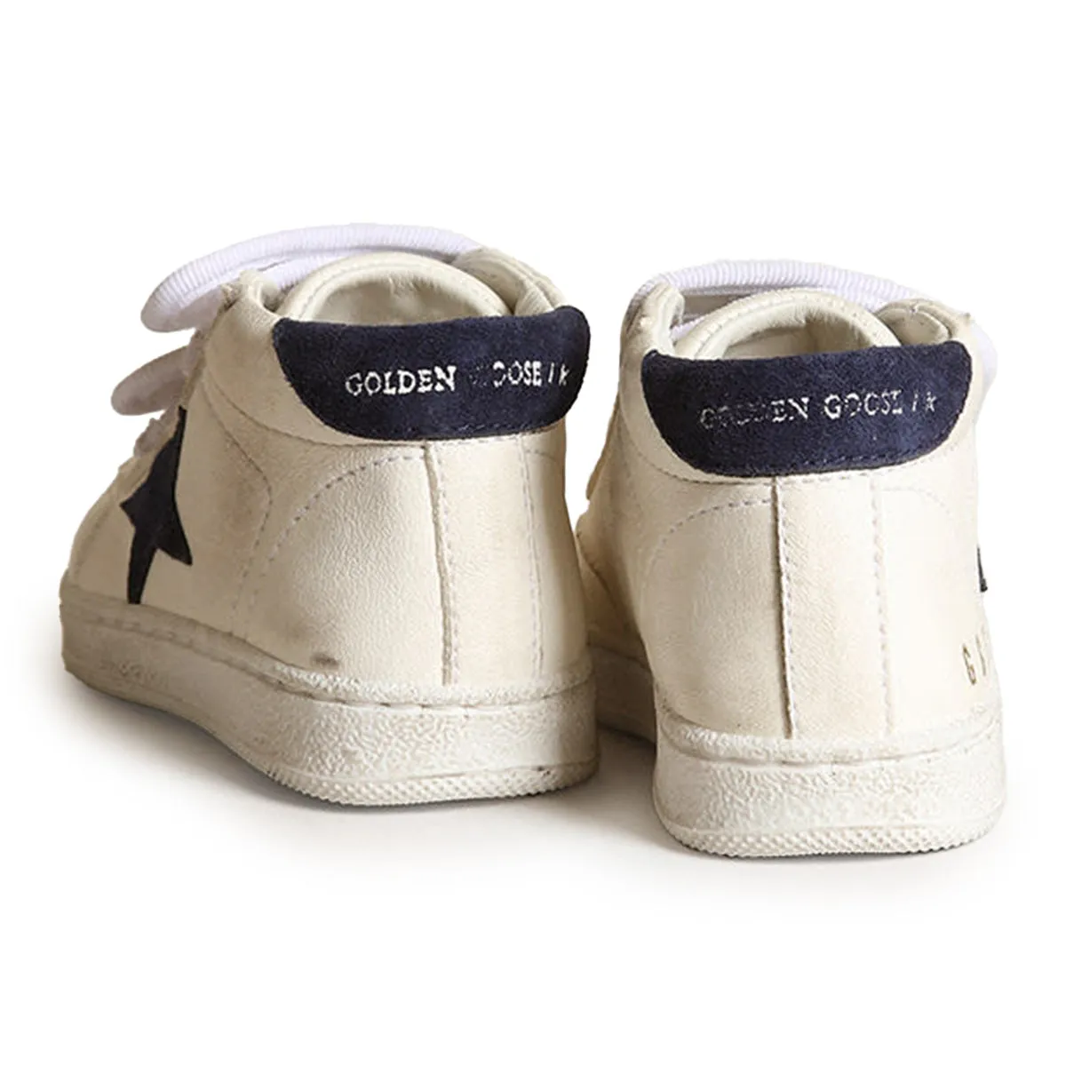 June White Blue High Top Sneaker