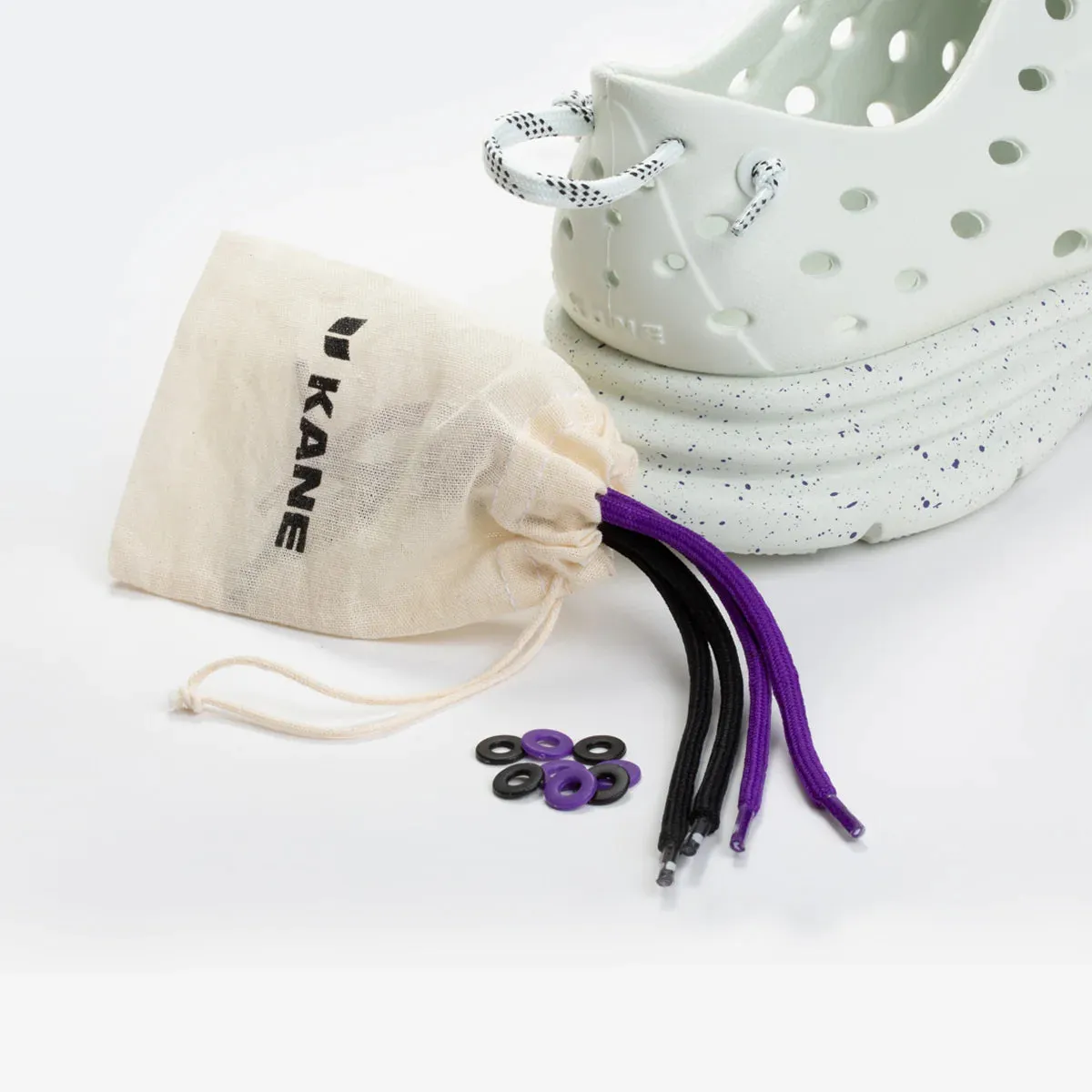 KANE Active Recovery Shoe - Cloud Gray / Purple Speckle