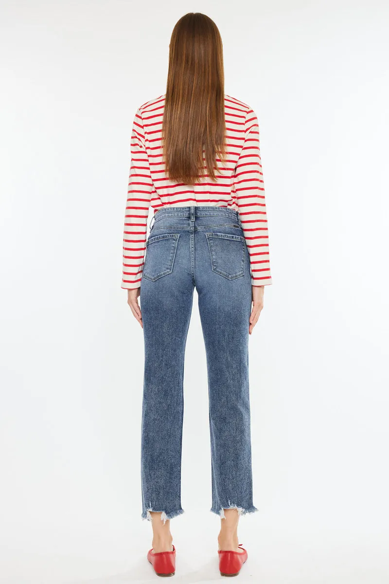 Kathrine High Rise Slim Straight Leg Jeans