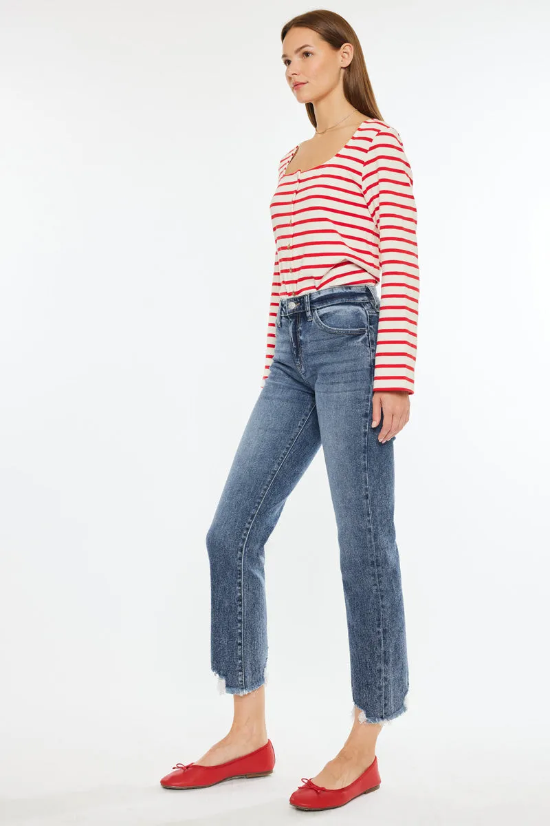 Kathrine High Rise Slim Straight Leg Jeans