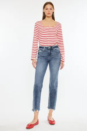 Kathrine High Rise Slim Straight Leg Jeans