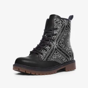 Kazi African Print Leather Lightweight boots