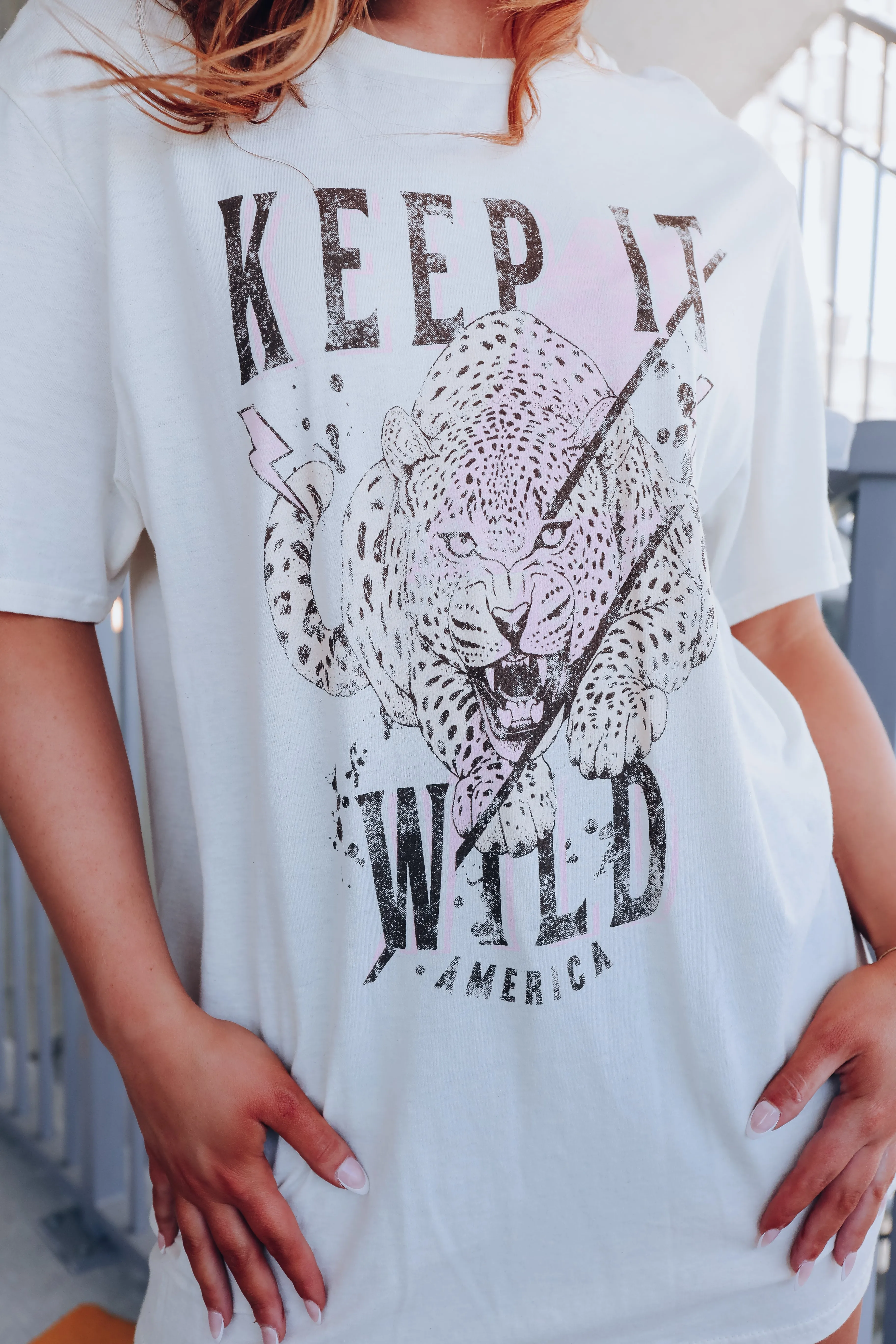 Keep It Wild America Graphic Tee - Oatmeal