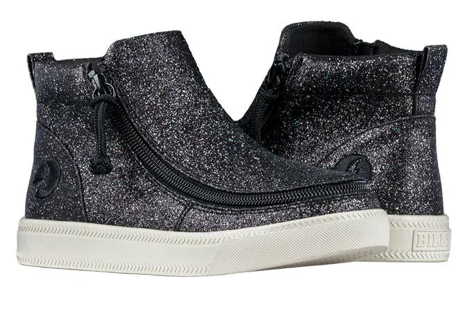 Kids' Black Glitter Billy Mid Tops