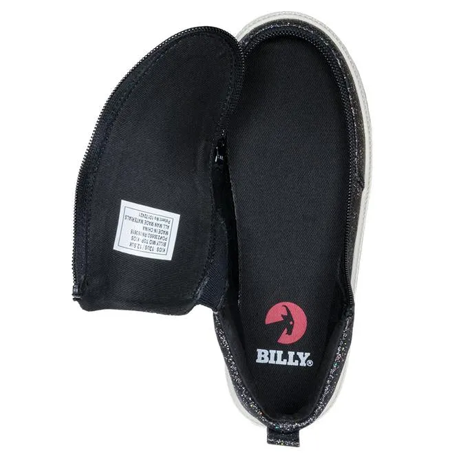 Kids' Black Glitter Billy Mid Tops