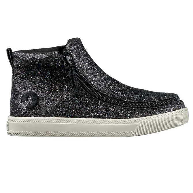 Kids' Black Glitter Billy Mid Tops
